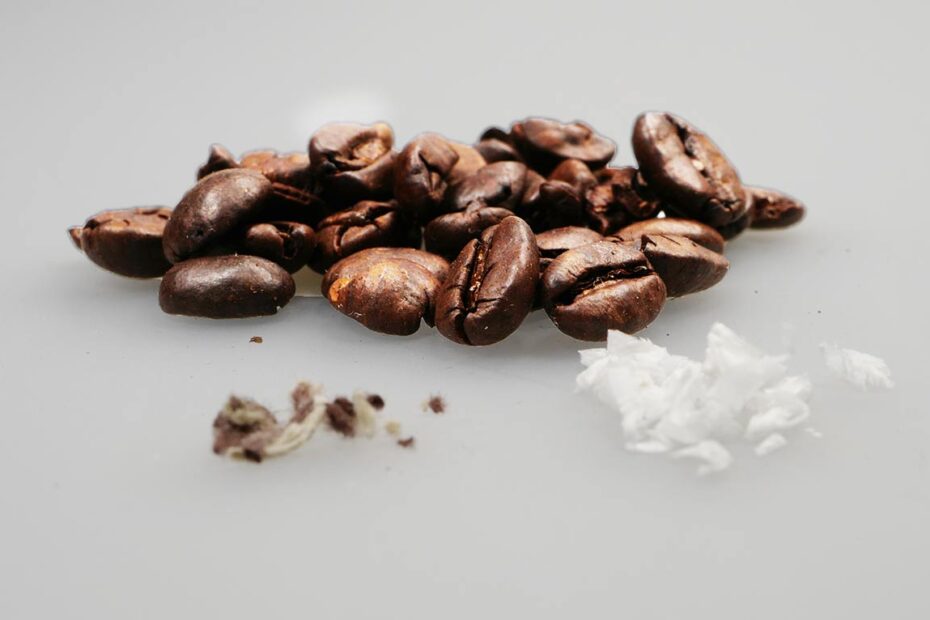 schmutzige Kaffeebohnen